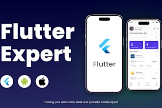create a cross platform mobile app using flutter android and IOS