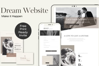 develop customized wedding website, wix expert with guest management