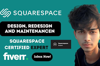 develop squarespace website design or redesign squarespace website landing page