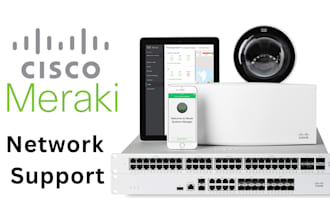 assist you in cisco meraki network design and configuration