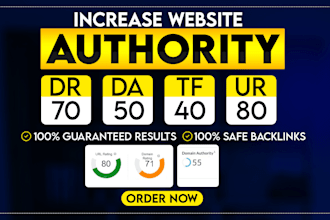 increase moz authority da 30 , 40 ahrefs domain rating dr 50