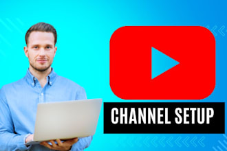 create and setup your youtube channel with logo banner art