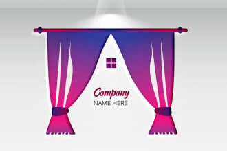 make awesome curtains minimalist company logo