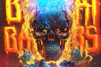 make a metal album cover art, music artwork, mixtape art using midjourney ai