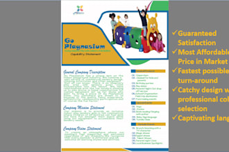 write and design capability statement