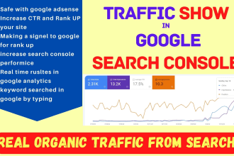 grow CTR, organic traffic visible in the google search console