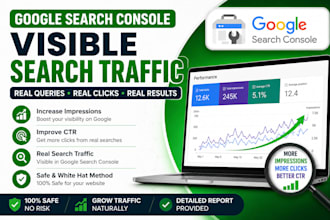 grow CTR, organic traffic visible in the google search console