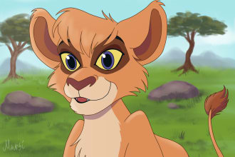 do a furry art with your character, nsfw and sfw