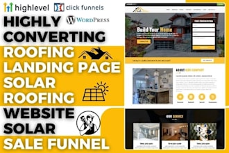 design roofing website roofing landing page solar website solar sales funnel