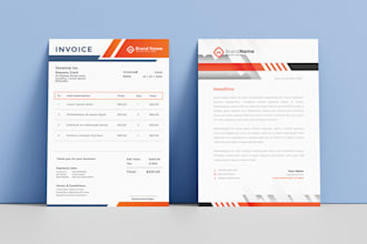 design invoice, letterhead, stationery, envelope, receipt