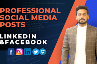 write professional linkedin and social media posts