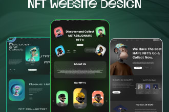 design nft website ui ux and nft landing page in figma