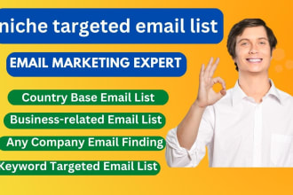 provide niche targeted email list valid for email marketing