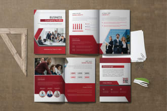 design company profile, brochure, bifold, trifold, flyer, annual report
