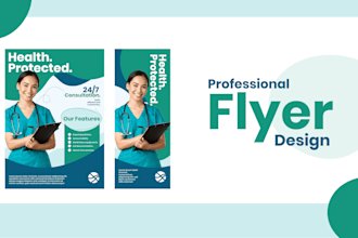 design attractive medical, product or business flyer
