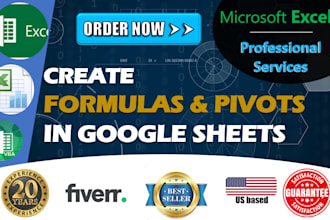 create complex formulas and pivot tables in google sheets