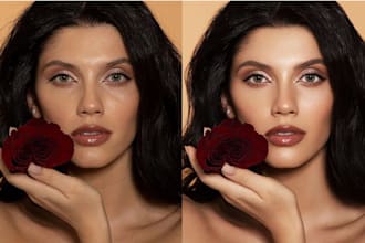 do retouch portrait photos with high end skin retouching