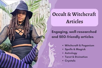 write SEO blog articles about witchcraft, paganism and the occult