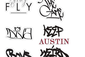 design custom graffiti message or names typography images with vector file