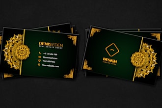 create professional, luxury, minimal business card design