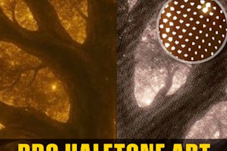 create custom halftone patterns and screentone textures