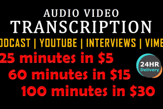 transcribe youtube podcast interview webinar audio video transcription