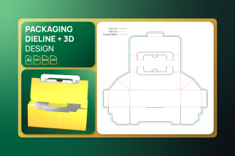 create professional dieline packaging and 3d prototype