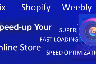 speed up your wix shopify or weebly website and online store