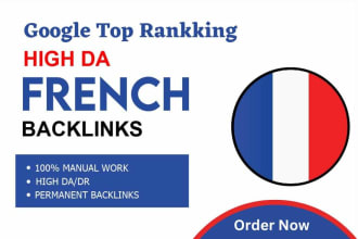 build high authority da french dofollow backlinks france seo link building