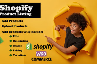 add products or upload products to your shopify store