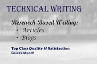 write technical articles or blogs