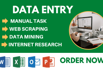 be your virtual assistant for excel data entry, convert pdf