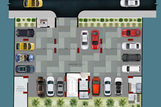 floor plan render in photoshop