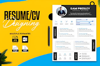 design a professional resume or CV