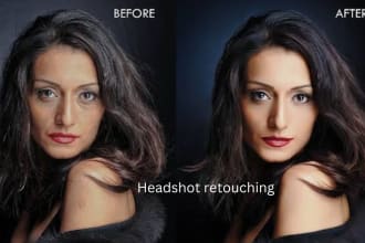 do headshot and portrait retouching editing with photoshop