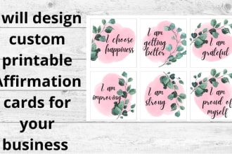 design custom printable affirmation cards for your business