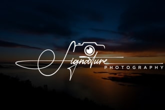 do notary signature photography hand drawn or minimalist logo design