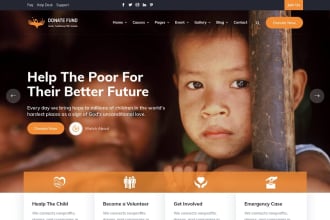 create crowdfunding, charity, nonprofit, ngo , fundraising , donation website