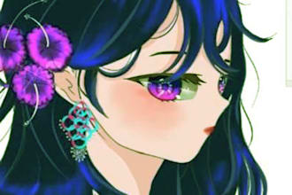 draw picture anime character fan craftsmanship