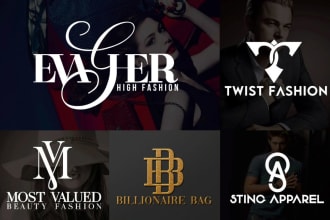 design make modern fashion, apparel, boutique logo in 24 hours