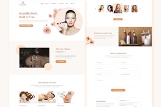 design skin care, makeup,spa, beauty saloon,cosmetics website