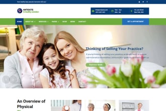 create a professional home care, wellness , dental care , elderly care website