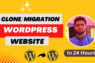 clone, migrate or transfer full website to wordpress