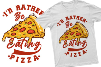 do awesome custom food t shirt logo design