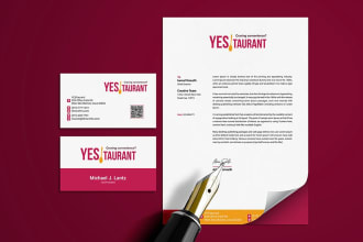 design a double sided business card and letterhead