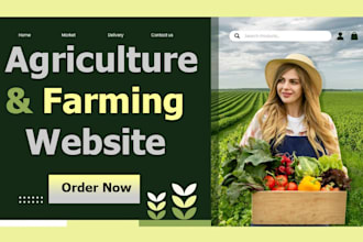 design agriculture and farming website with online ordering system
