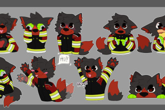 do art emotes or telegram stickers of your furry character