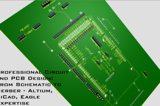 design shematics, pcb, gerber files on kicad altium eagle