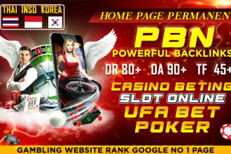 do korean high DR 70 da 60 dofollow homepage backlinks