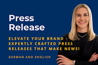 write your press release in german or english